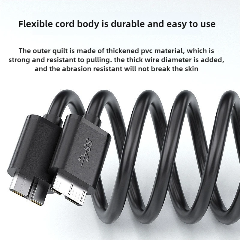 Kabel Adaptor Jantan USB 3.0 Tipe A Ke USB 3.0 Mikro B Kabel Sinkronisasi Data untuk Hard Drive Disk Eksternal HDD Kabel Kecepatan Super