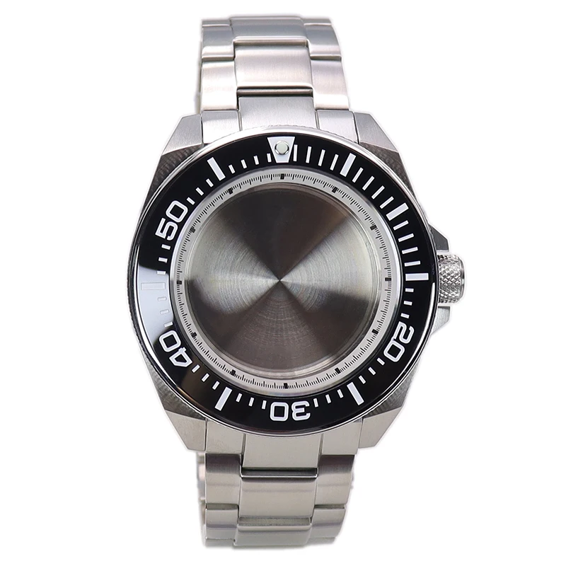 

43.8mm for Modified Samurai Diving Watch Case Strap Accessories Sapphire Glass For NH35 NH36 NH38 4R36 Movements 100M Waterproof