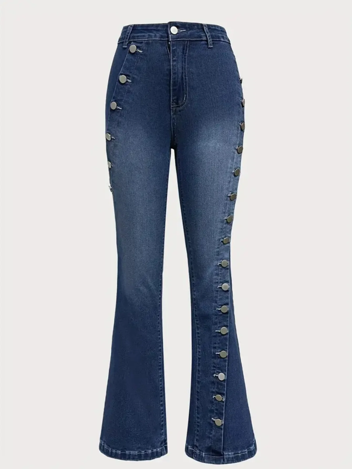 

Джинсы Bootcut, женские унисекс, индивидуальные накидки на щиколотке, концертные, женские, расклешенные, из кожи, с блестками, длинные, гладкие, с рваным темпераментом