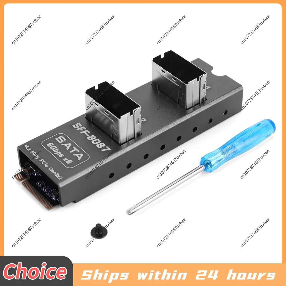 M2 M-Key To 2 Port SFF8087 Expansion Card SATA6Gx8 Hard Drive Adapter Adapter Converter Card Module for Data Transfer