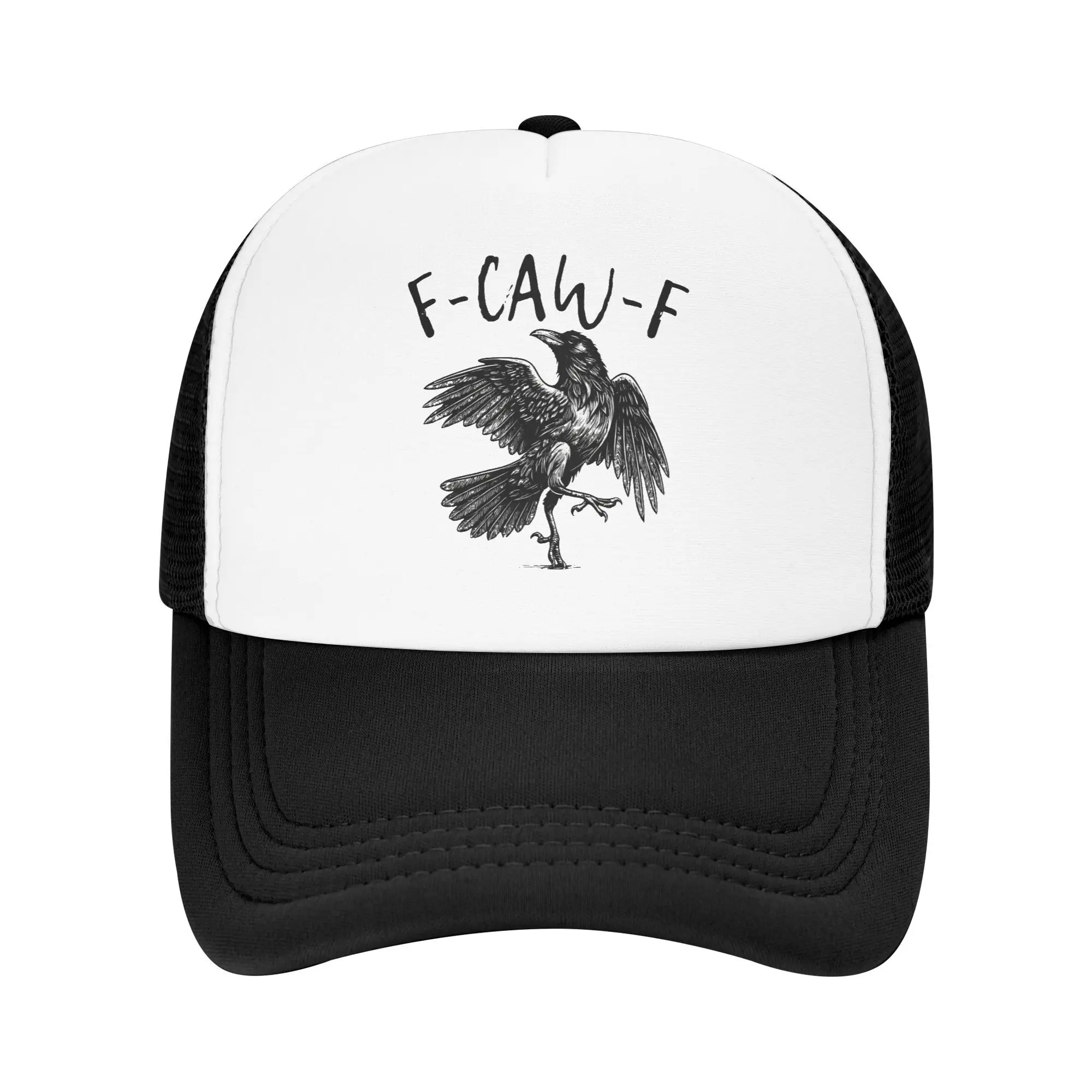 F-Caw-F الفكاهة ميمي قبعة سائق الشاحنة للجنسين القبعات سائق شاحنة عامل قبعة قبعة رياضية قابل للتعديل شبكة بوليستر قبعة بيسبول الصيف