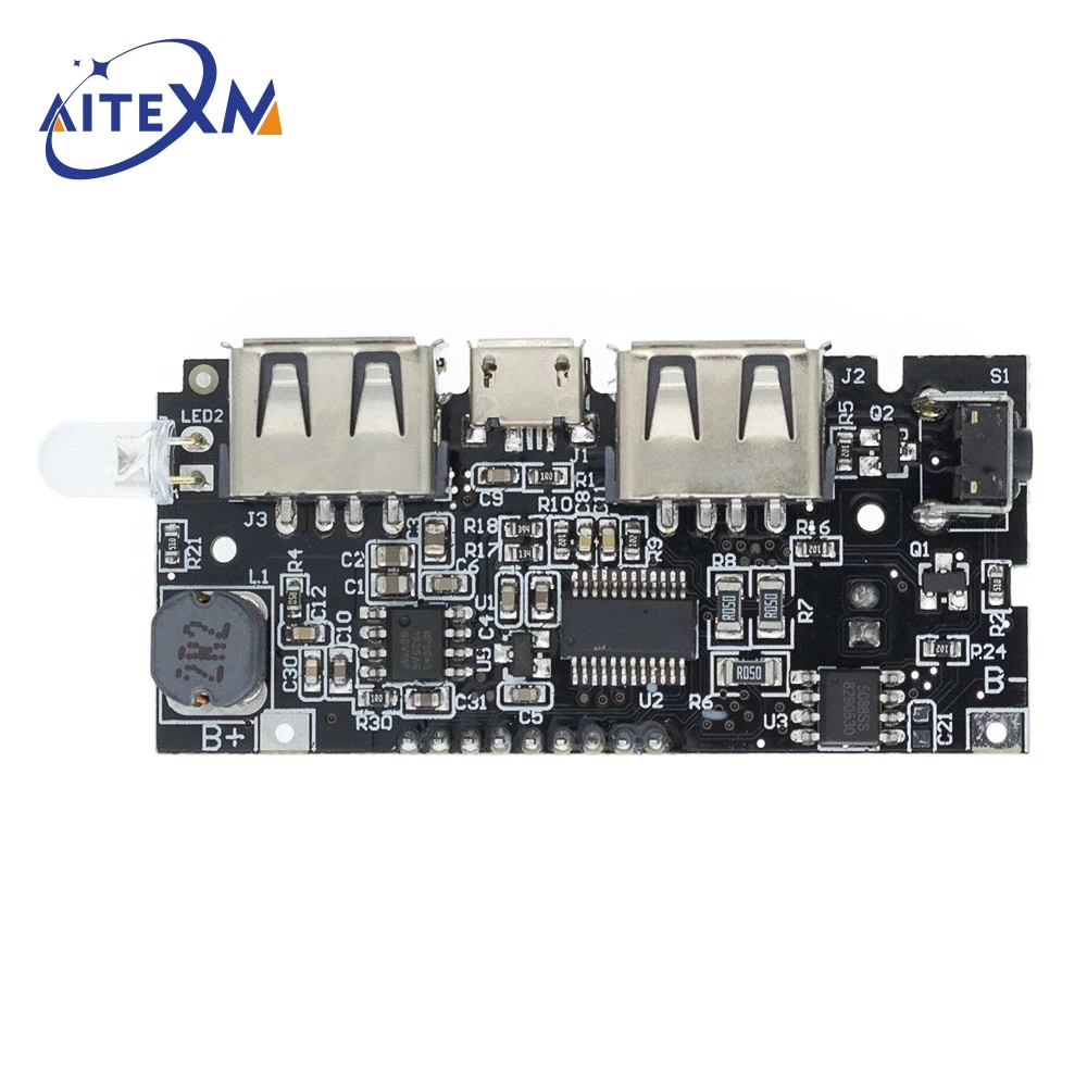 Dual USB 18650 Battery Charger PCB Power Module 5V 1A 2.1A Mobile Power Bank Accessories for Phone DIY New LED LCD Module Board