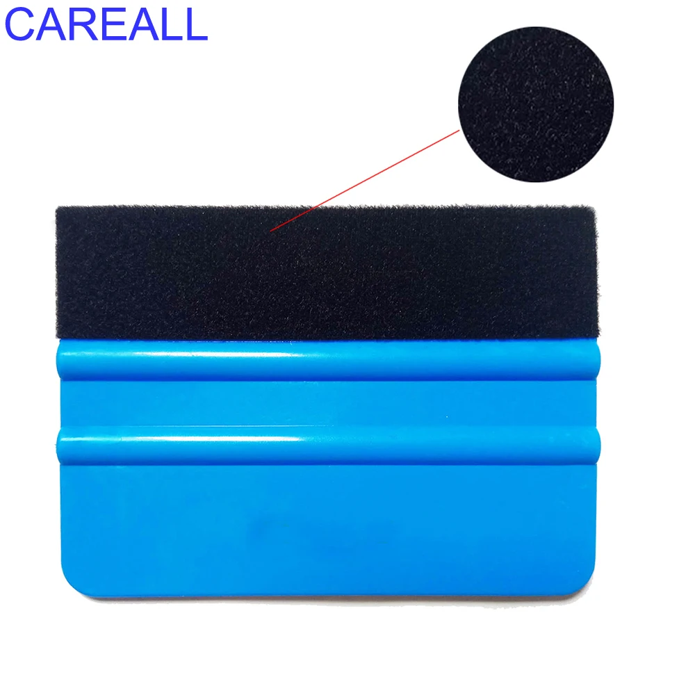 CAREALL Car Stickers Film Install Squeegee 10cm Vinyl Carbon Fiber Scraper with Felt Squeegee Tool Film Wrapping Car Wrap Tools