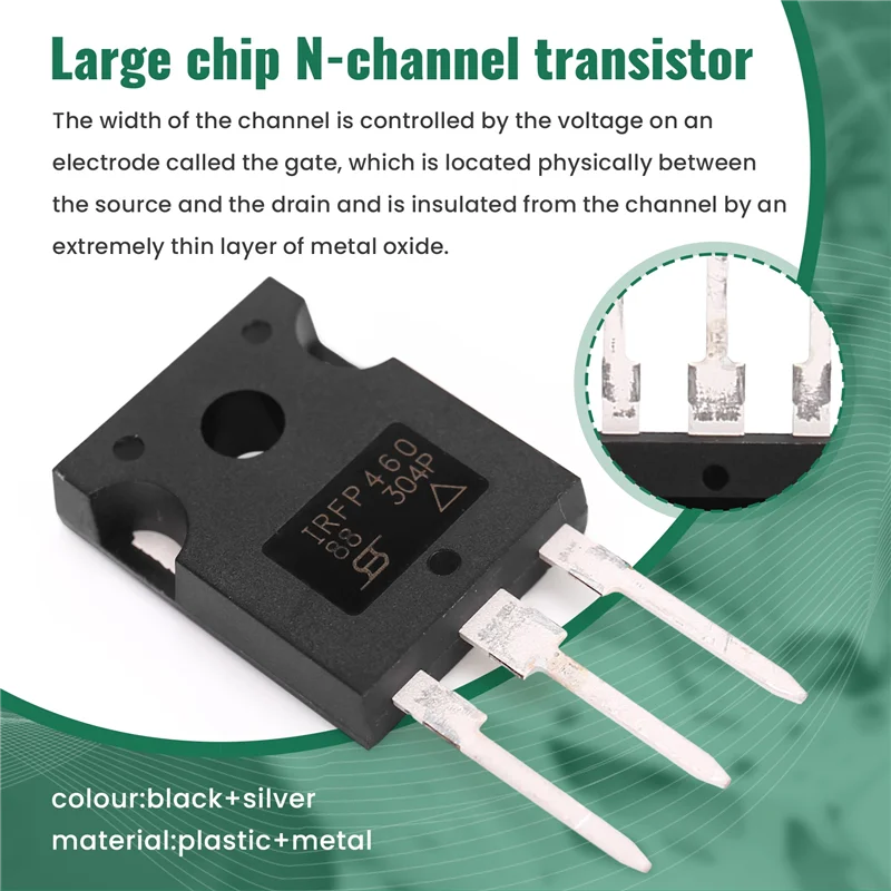 

-RRKK 5Pcs 5X IRFP460 20A 500V Power MOSFET N-Channel Transistor