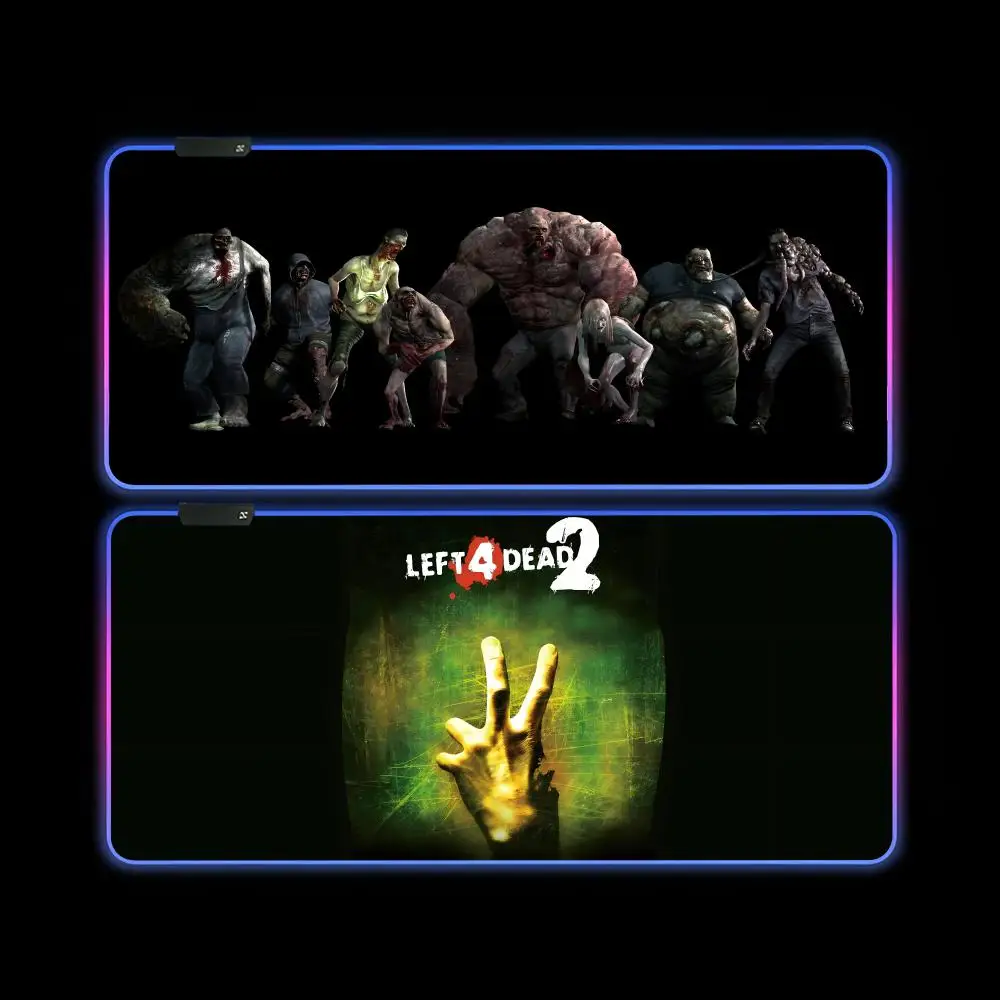 Left 4 Dead MINISO Mouse Pad E-sports players LED RGB Keyboard Cover Desk mat Colorful Surface Waterproof Computer Game CS lol