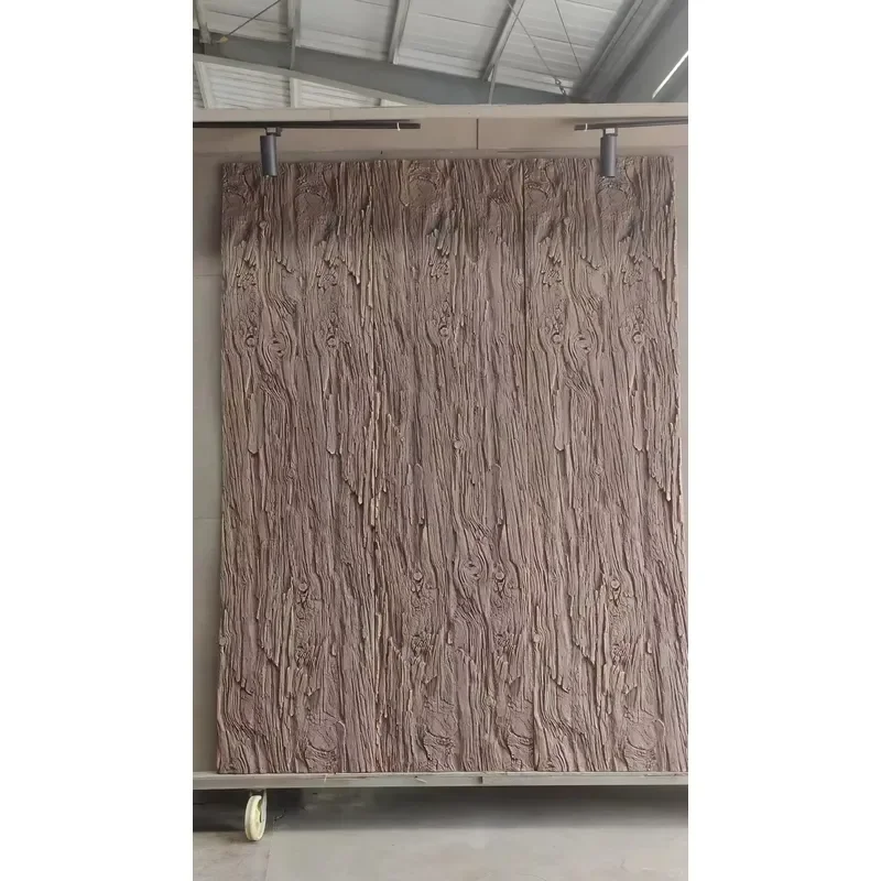 3D Background Traditional Decorative Mould PU Faux Stone Outdoor Wall Panels Lightweight Waterproof Fireproof Entertainment