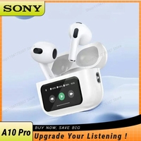 SONY A10 Pro TWS Wireless Bluetooth Headphones Earphone Waterproof Sports Gaming Touch Screen Headset with ENC Noise Cancelling