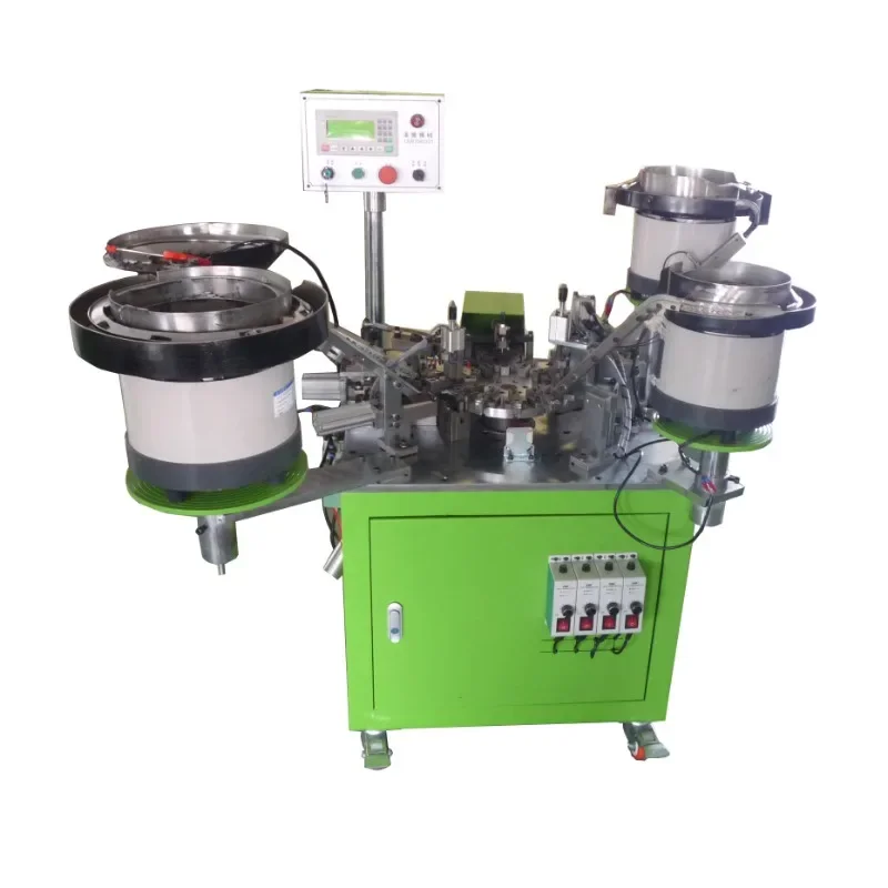 Slider four-point automatic assembly machine, zipper head automatic assembly equipment