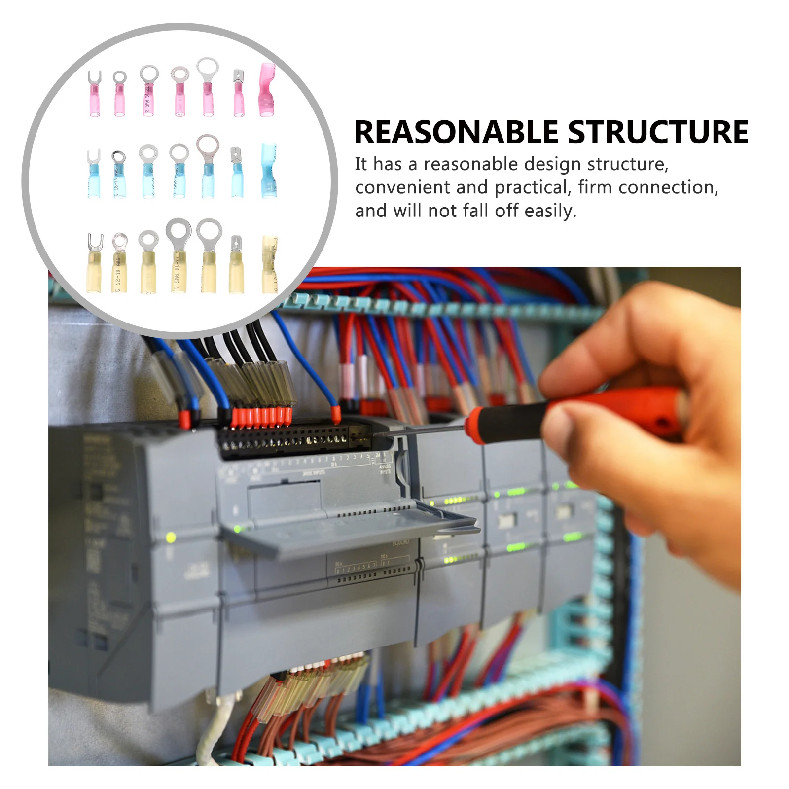 

280 шт. изолированные термоусадочные соединители для проводов, надежное решение для проводки, прочное соединение, простой в эксплуатации разъем для термоусадочного провода