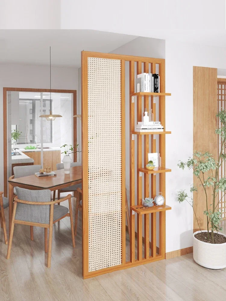 

-Customized Solid Wood Screen, New Chinese Style Partition, Modern And Simple Changhong Glass Living Room