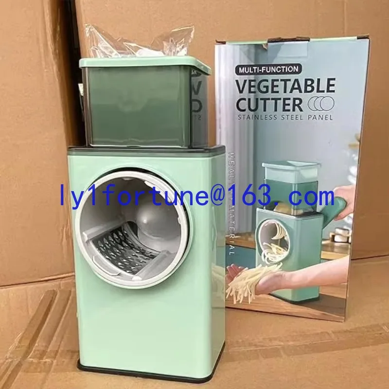 Multifunctional Home Kitchen Food Slicer Large Capacity Kitchen Cutter Rotary Grater Manual Mash