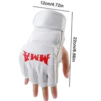 Professional Boxing Training Gloves Half Finger Leather Cushion for Adult Sanda Boxing UFC Training Sandbag Knuckles 6