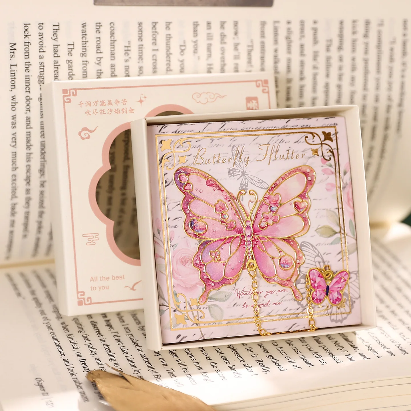 Bridesmaid Gifts Keepsake Box Heart Photo Locket Necklace Luxury Soap Rose Gift Set Butterfly Bookmark Crystal Keychain Ornament