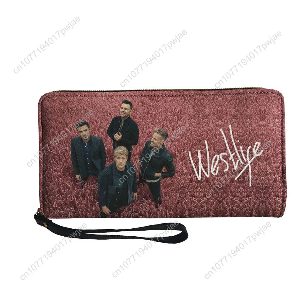 Westlife Pop Band محفظة مخصصة Sprunki رجل إمرأة سستة طويلة محافظ مزدوجة طباعة المحمولة المحفظة شنطة هدايا