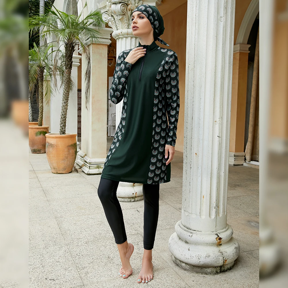 Bathing Swimming Suit For Burkini Muslim Fashion Swimwear Women Swimsuit Long Sleeve Arabic Turkey Pakistani Islamic Swim Wear