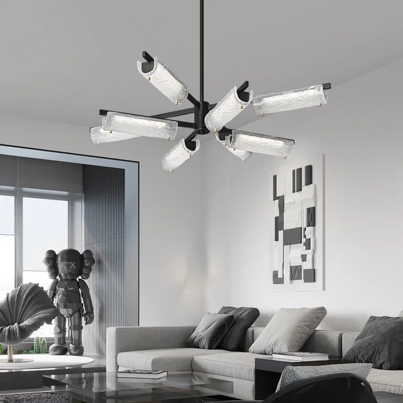 

Minimalist living room pendant lamp, high-end glass, modern, simple, light luxury, and grand bedroom lighting fixtures