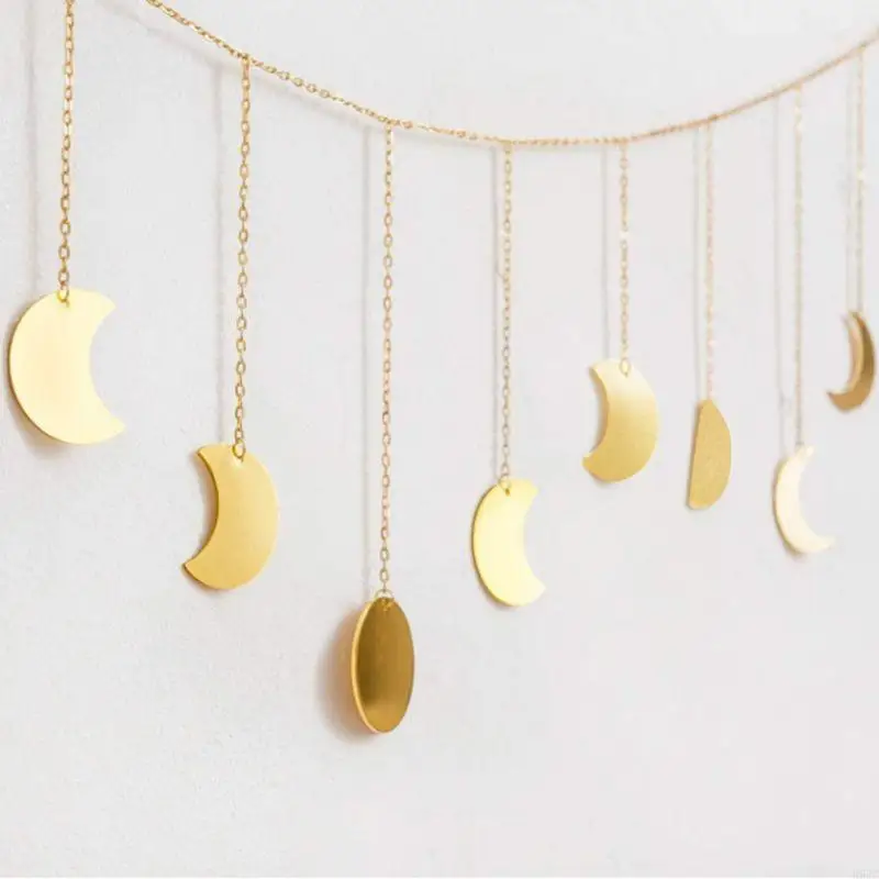 

R9JC Metal Round Piece for Sun Moon Hanging Decoration Photo Wall Family Hang Ornaments