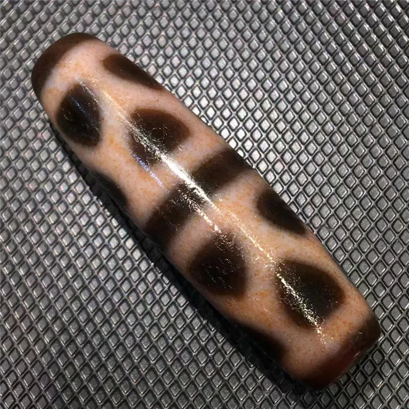 YB13 Cinnabar Dzi Beads 12*42.5mm Natural Agate Turtle Back Patterns Fengshui Amulet High Oily Smooth Lines