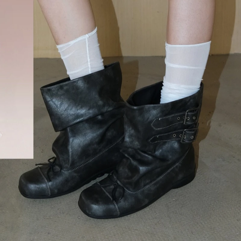 

Bow Women Ankle Boots Flats Shoes Designer New 2025 Retro Goth Woman Chelsea Boots Casual Winter Sneakers Sport Zapatos Mujer