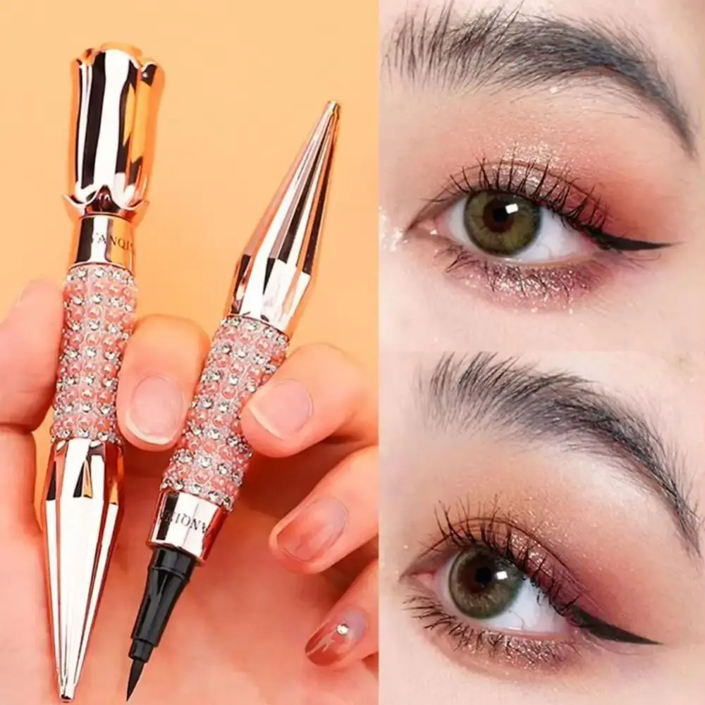 

Transfer-Proof Liquid Eyeliner Pen Sparkling Design Black Waterproof Eyeliner Sweatproof Quick-Dry Eyeliners Makeup Application