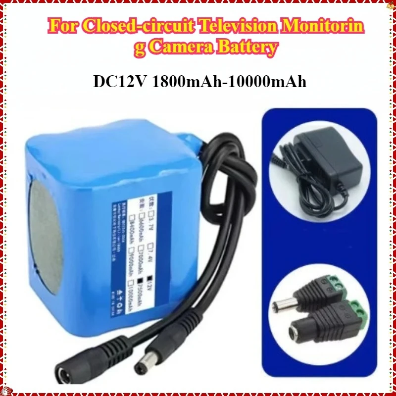 

DC12V 1800-10000mAh Rechargeable Lithium-ion Battery Pack for Closed-circuit Television Monitoring Camera Battery