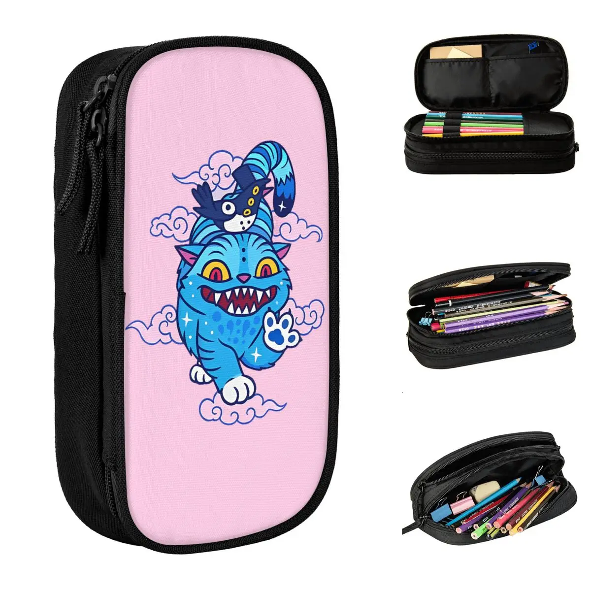

K-POP Demon Hunter Derpy Tiger And Bird Pencil Case Girls Boys Kawaii Pencil Pouch Design School Pencil Cases Supplies Gift Idea