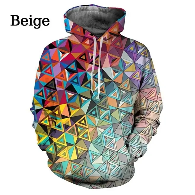 3D printed geometric hoodie for men and women colorful dizzy hypnosis funny hoodie casual cool couple pullover sweatshirt