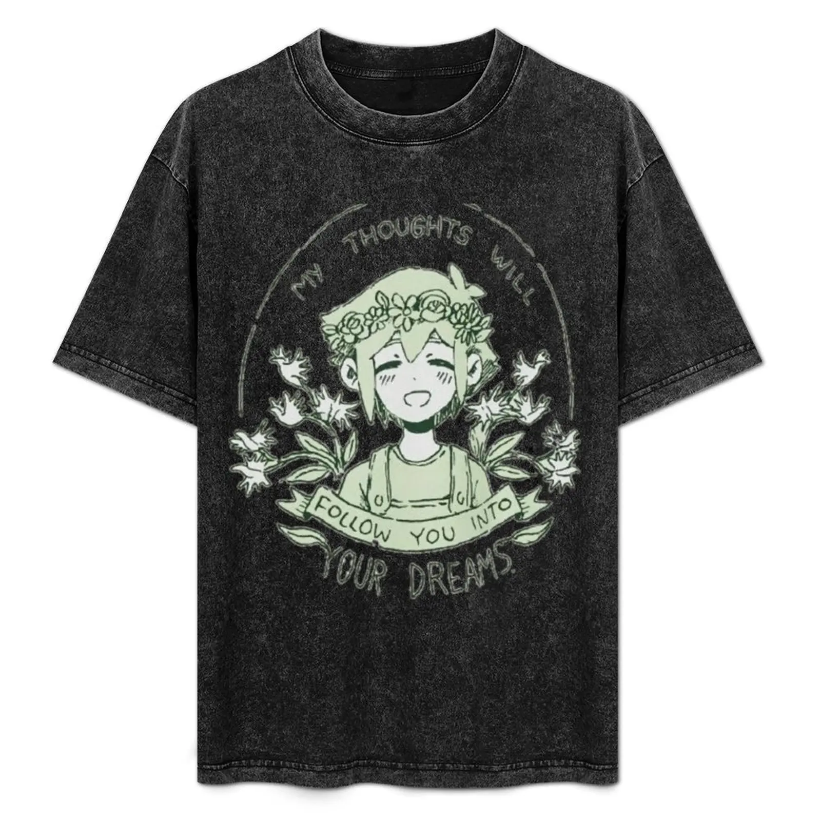 

omori my thoughts will follow you into your dreams basil T-Shirt Christmas Theme Tee Top