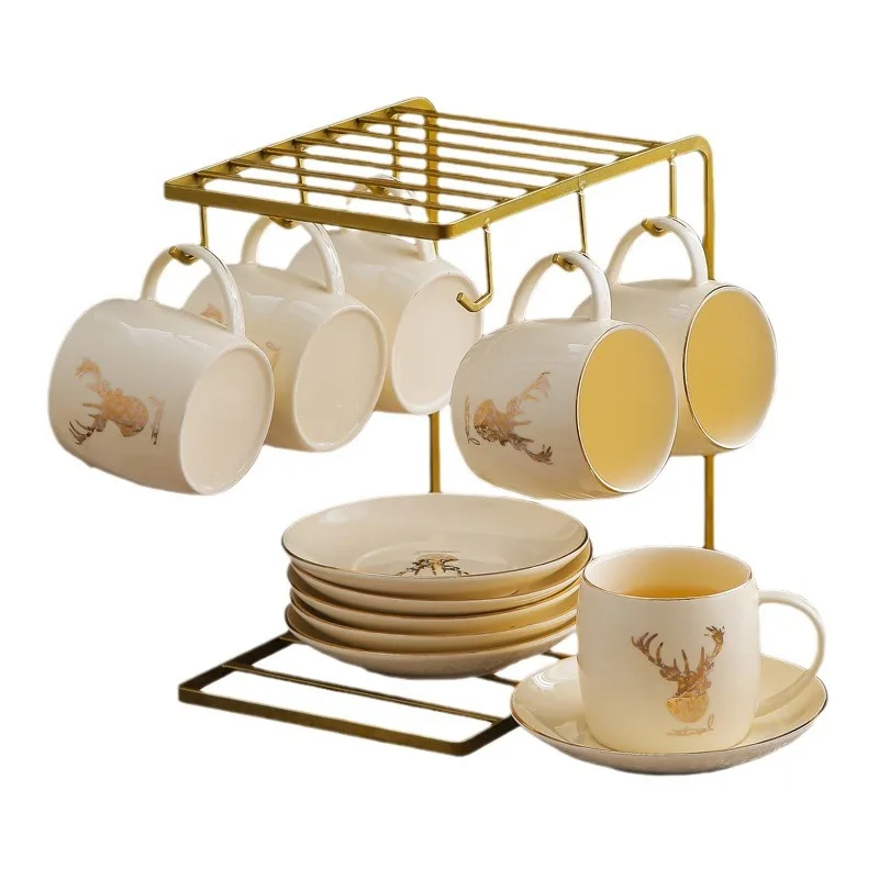 

Coffee cup set, European small luxury, exquisite light luxury, household high-end British afternoon tea tea set