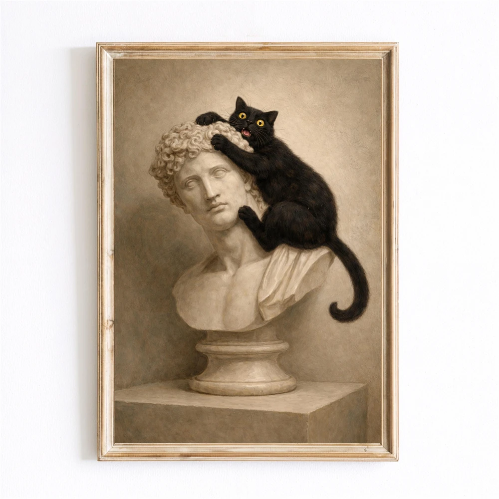 

Reading Woman With Black Cat Poster Matisse Amalfi Coast View Open Window Art Print Funny Black Cat Art Animal Decor