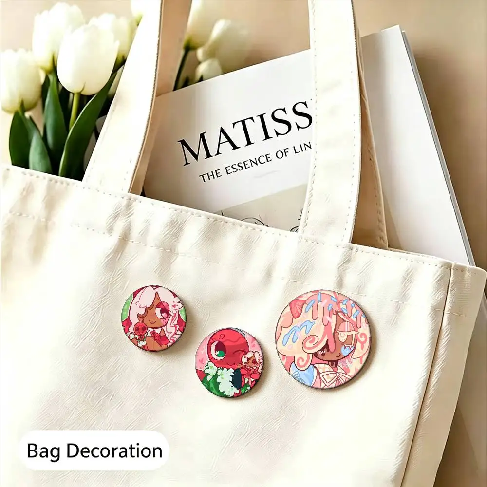 Ginger Dandys World Enamel Pin Tinplate Round Brooch Cosplay Nijigen Otaku Culture Badge 25mm 32mm 44mm 58mm