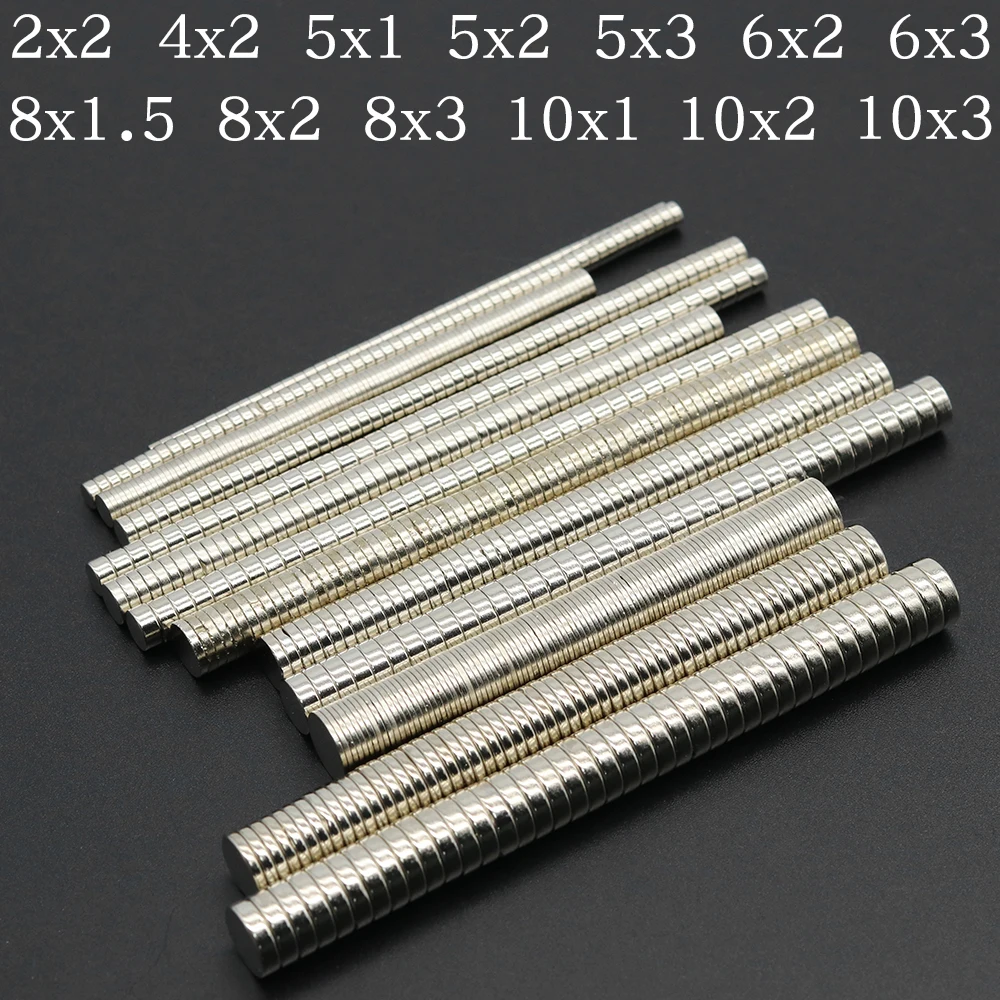 N35 مغناطيس قوي للغاية 2/4/5/6/8/10 مللي متر X 1/2/3/مم مغناطيسي مستدير ندفيب مغناطيس النيوديميوم قرص قوي imanes