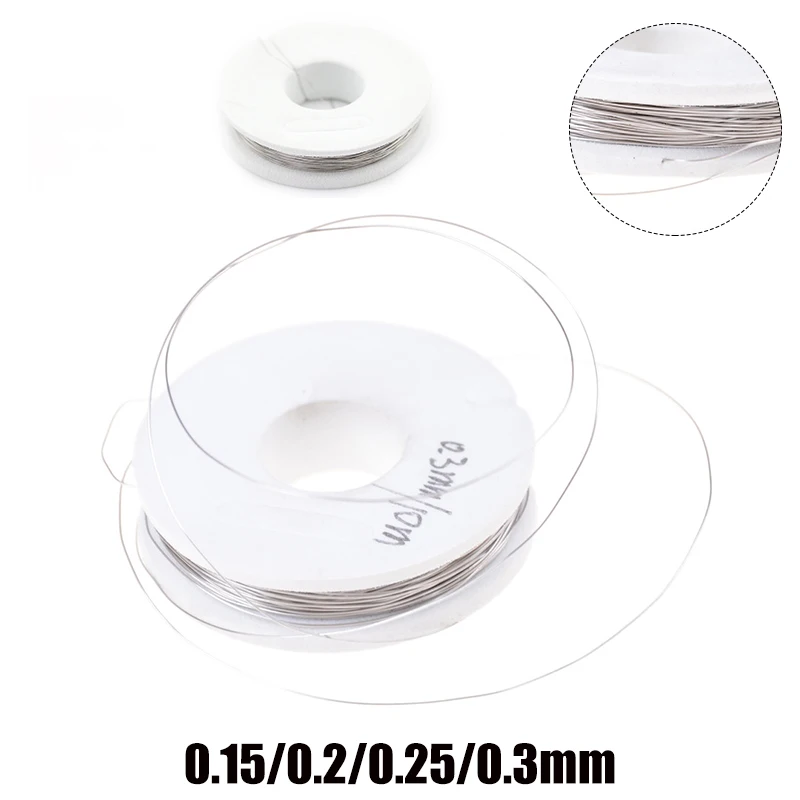 Fio de Resistência Nicromo para Aquecimento Fio de Liga Acessórios de Fios 0.15 Mm0.3 mm de Diâmetro 10m 1pc