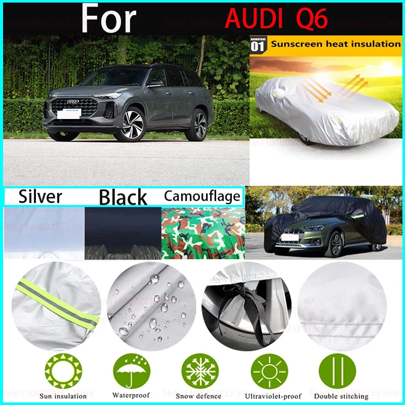 

Waterproof Car Covers for Audi Q6 All-season Car CoverDustproof, Snowproof and UV-resistant