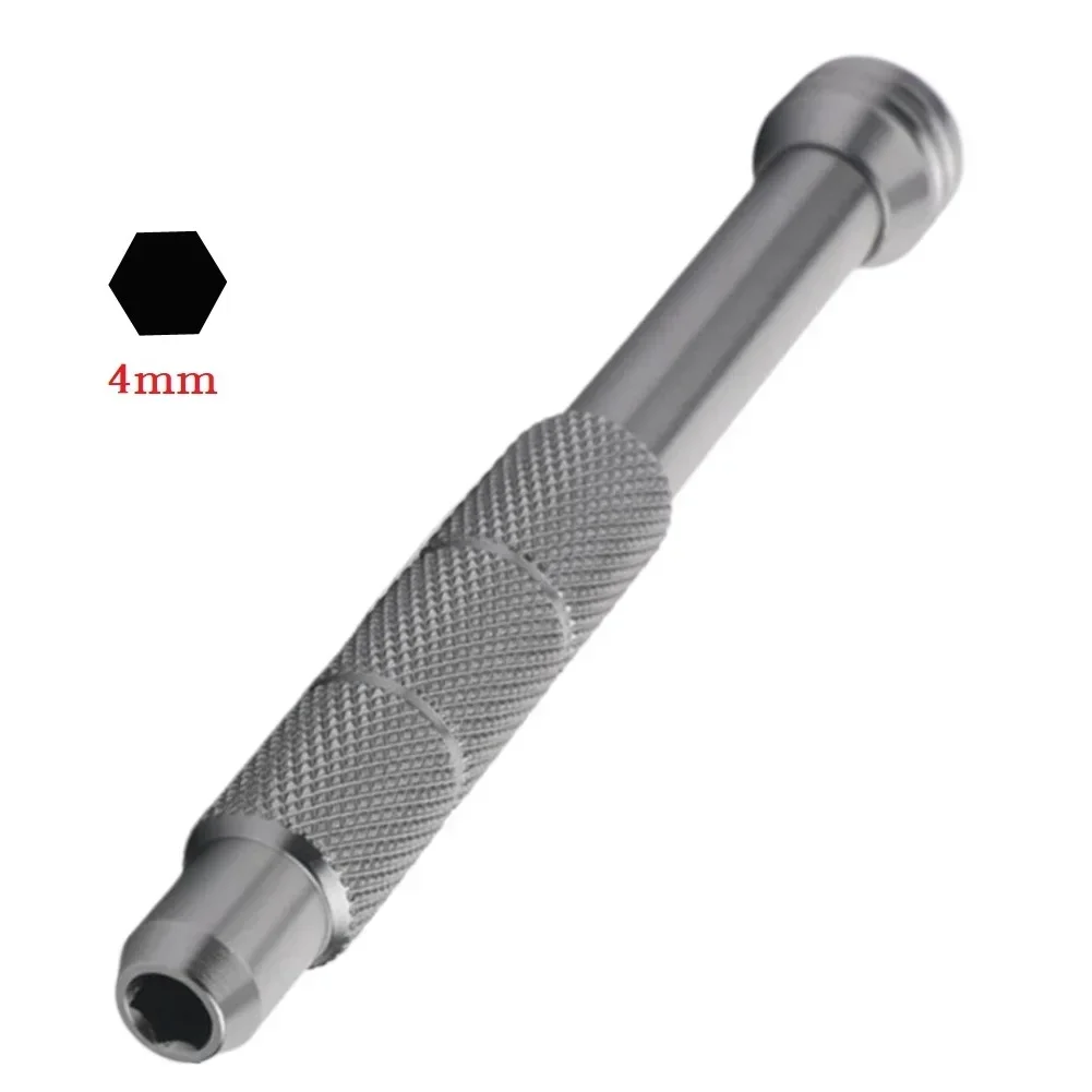 Magnetic Screwdriver Handle Aluminum Alloy Precision Screw Driver Holder Handle For 4mm Hexagon Bayonet Bit Repair Hand Tool