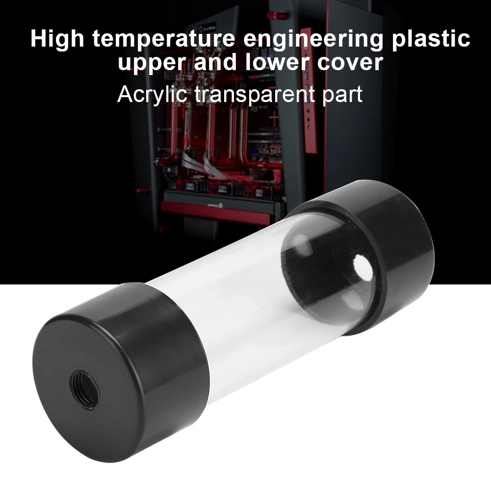 Computer Water  Transparent Cylindrical Computer Water Cooling Water  150MM with G1 / 4 Thread