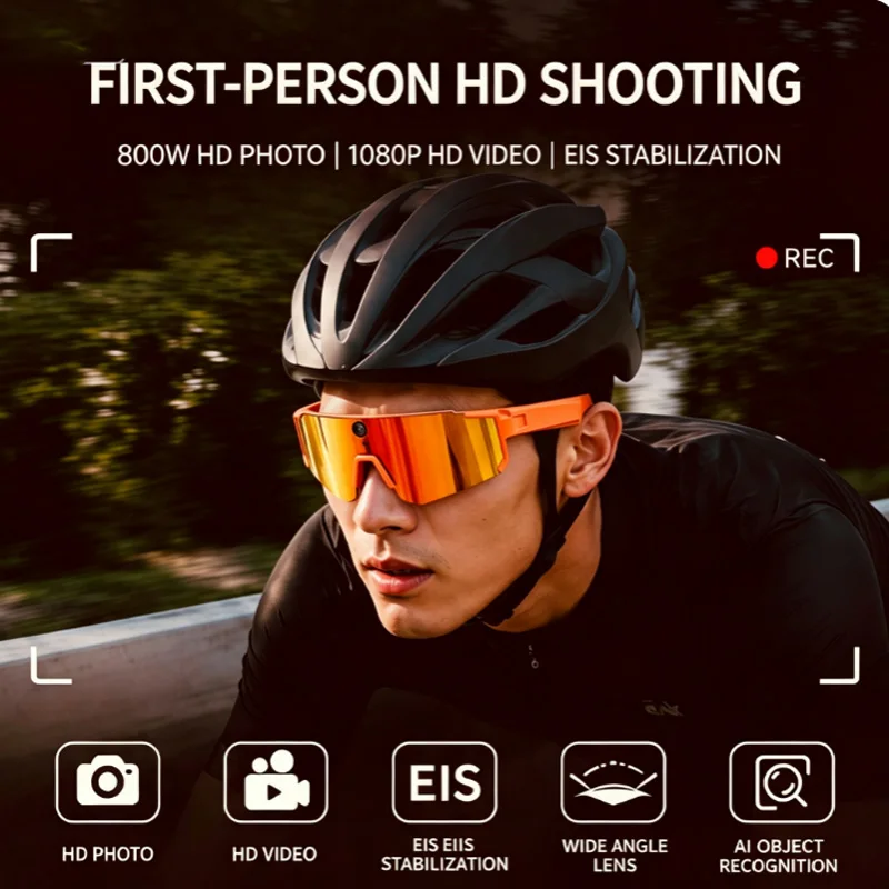 2026 New M95 HD 800W-Pixel Photo and Video Sports AI Glasses with Camera Bluetooth and Sun Protection for Outdoor Cycling image 2