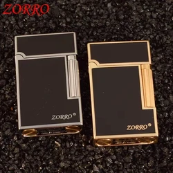 ZORRO Loud Voice Kerosene Lighter Metal Wire-drawing Sideslip Ignition Open Flame High-grade Smoking Accessories Gadgets For Men