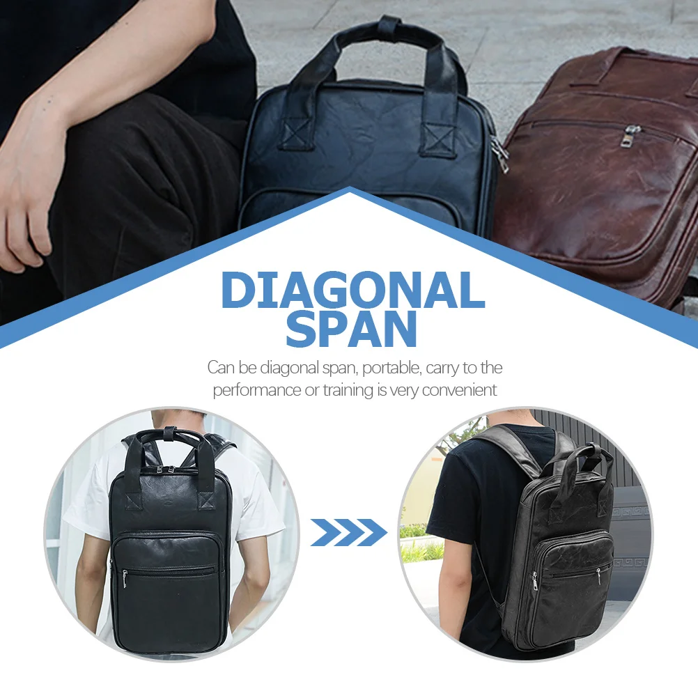 

Professional Drumstick Bag Heavy Duty Portable Storage Pouch for Drum Sticks Mallets Jazz Brushes Teaching Materials Organizer