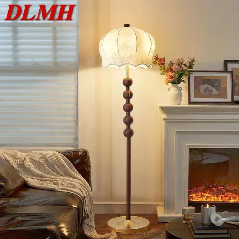 DLMH Contemporary Floor Lamp Retro Art Bedroom Living Room Beside The Sofa LED Villa Hotel Decorative Standing Light