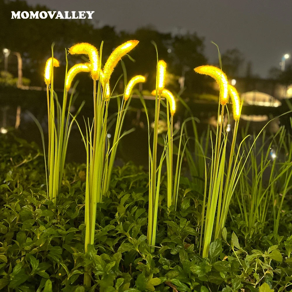 

Plastic Artificial Plant Flowers and Christmas Lights with LED Glowing Reed Holiday Garden Ornamental Lighting