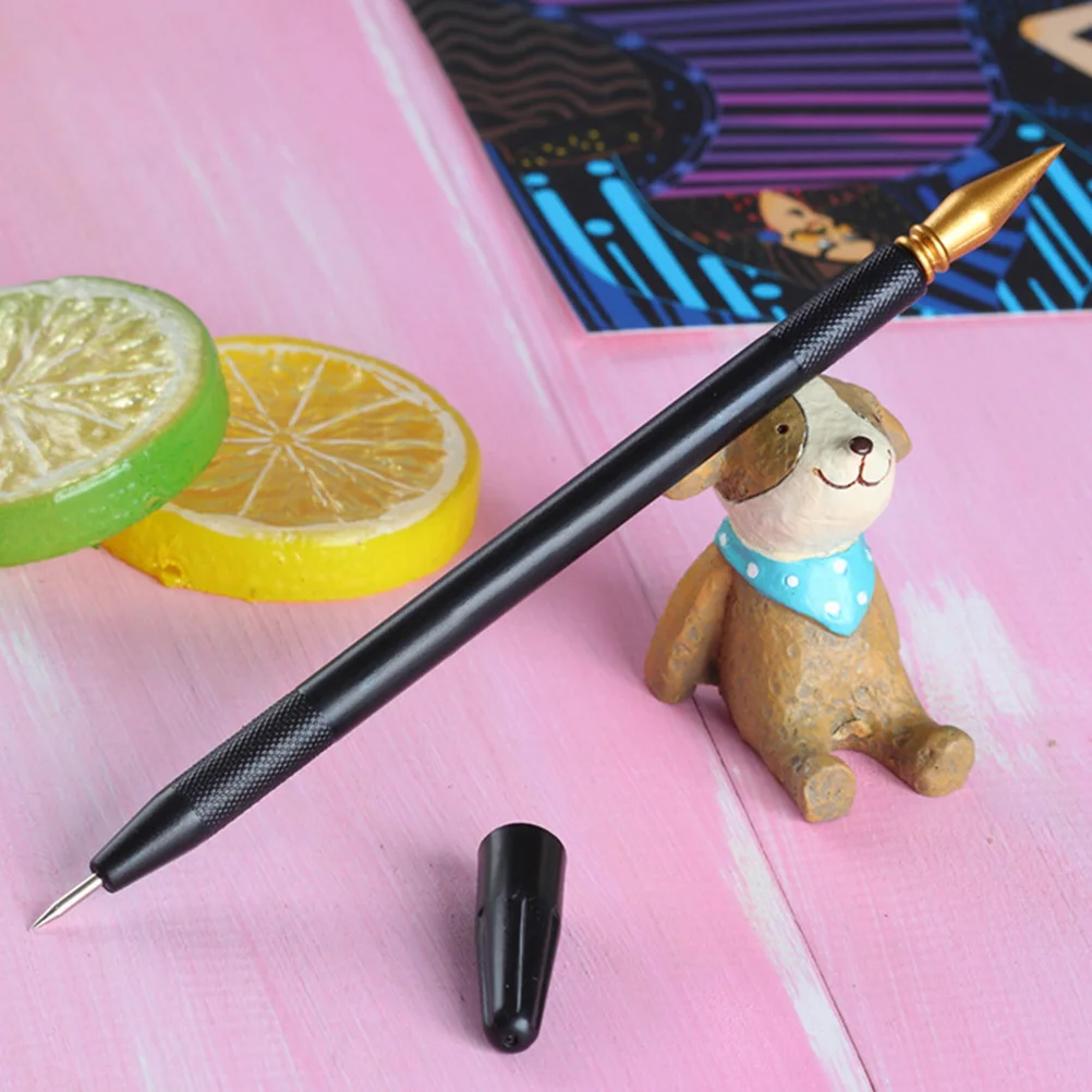 6 szt. Pisaków do malowania ścieraniem, złota główka i igła, dwufunkcyjne pisaki do rysowania i skrobania do projektów DIY, kreatywne narzędzia do szkicowania.