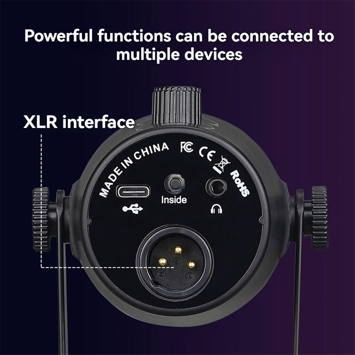 Metal USB/XLR Dynamic Wired Microphone MIC MV7 Microphone for Podcasting Recording Live Streaming Gaming&A22K