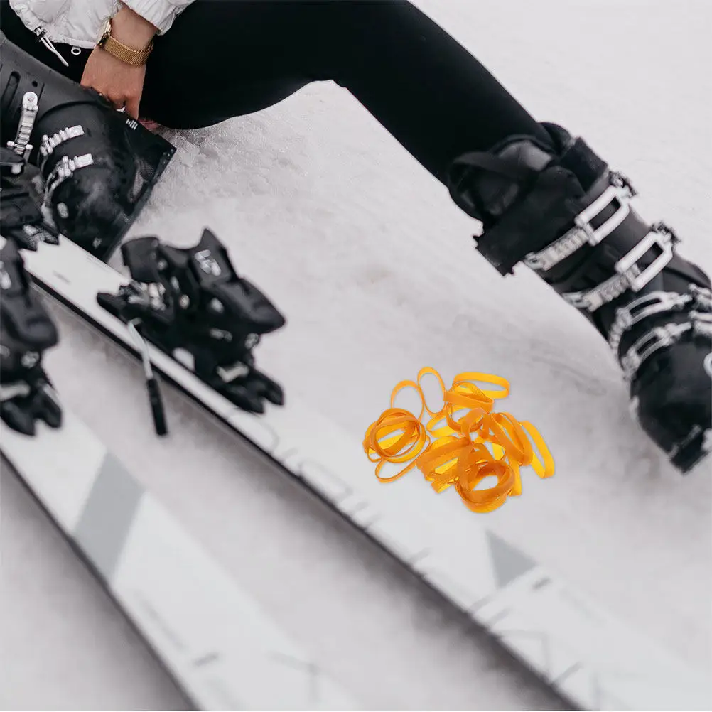 

20Pcs Snowboard Brake Bindings Rubber Universal Retainer Strap for Winter Sports Safety Easy to Use Anti-Slip Fastening