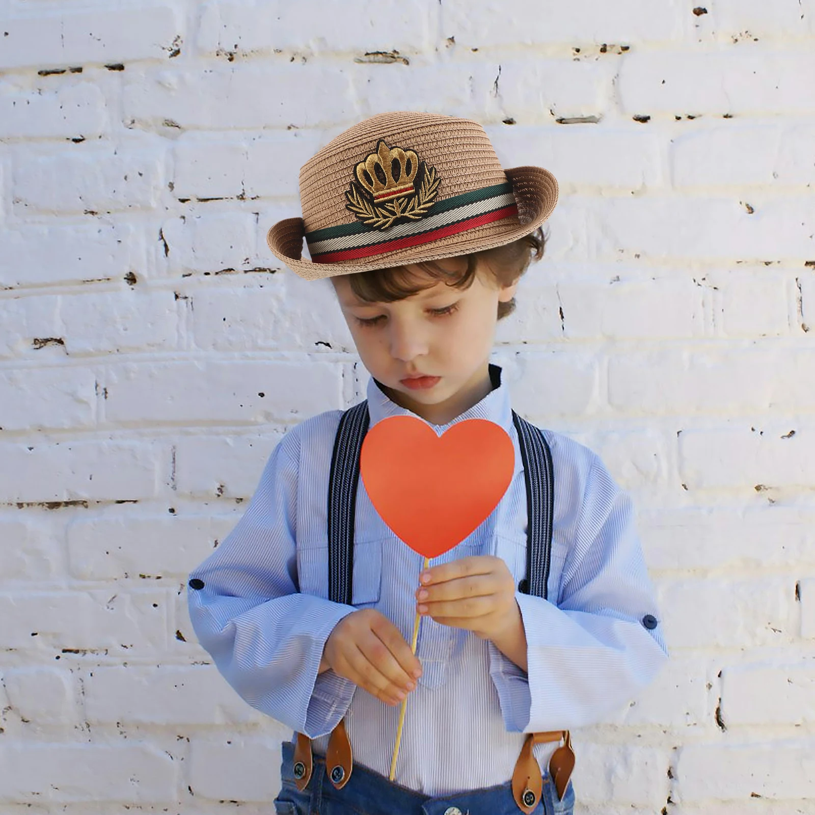 

Children Straw Hat Kids Beach Spring Autumn Toddler Sun Protection Breathable Material Wide Brim Baby Hats Outings