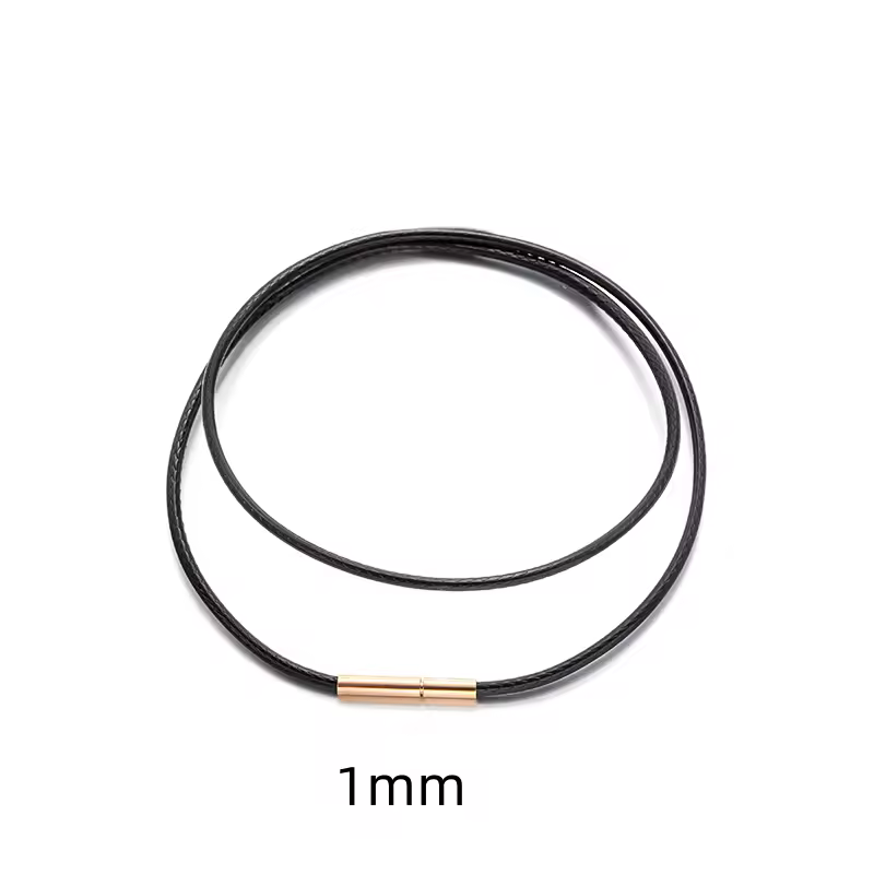 Black Genuine Leather Rope Necklace With Clasp Cord Chain Line String For DIY Pendant Jewelry Making Accessories Supplies Men - Image 29
