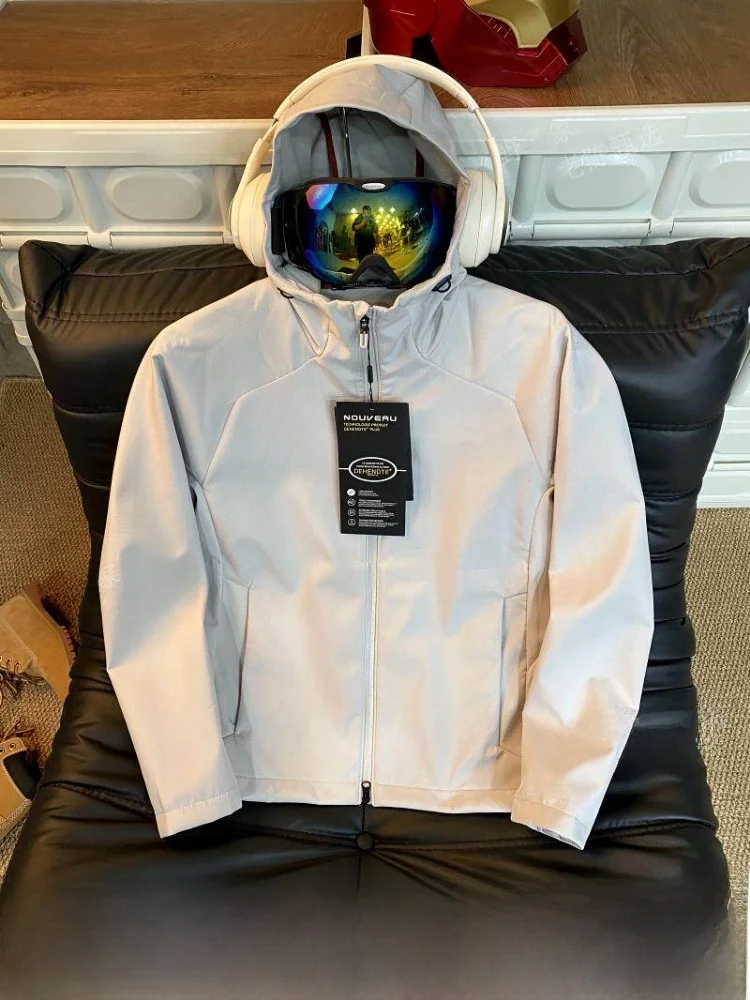 

High-End Outdoor Softshell Jacket Warm Fleece Stand-Cut Unisex Winter Coat Polyester Fiber Standard Fit Youth Popular Style