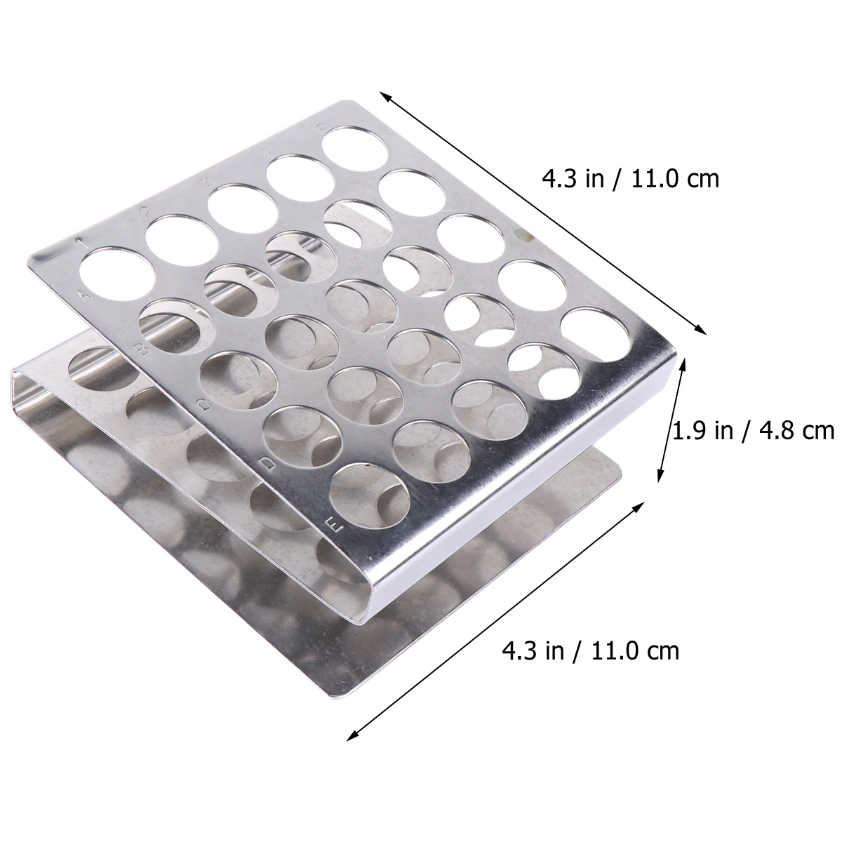 Stainless Steel Tube Rack Holder Laboratory Supplies School Test Pipe Stand Tube Organizer Storage