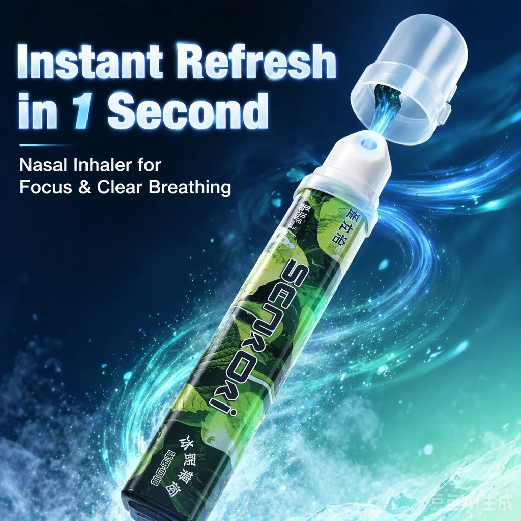 SENZZI Fruit Replacement Inhaler Stick Mint Cooling Non-Electronic Nicotine-Free Herbal Smoking Alternative Portable Oral Stick