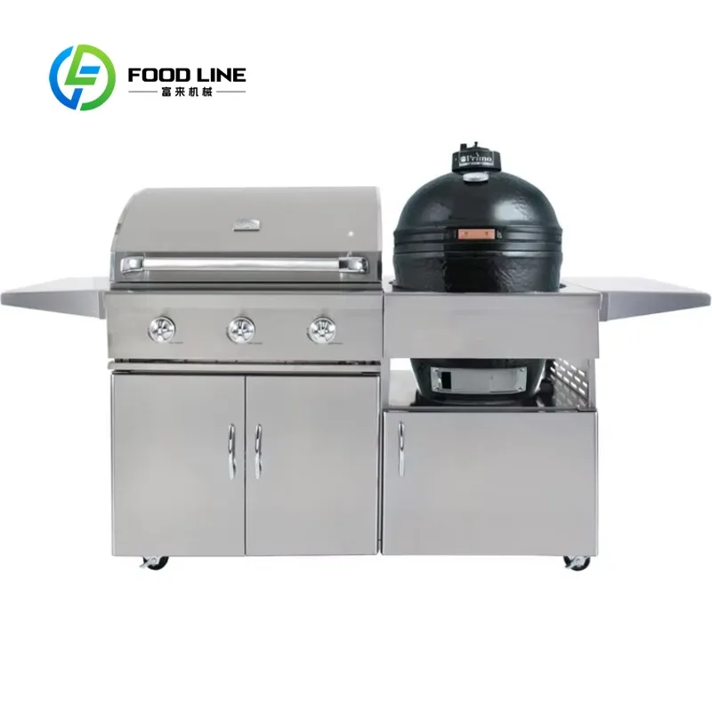 

Customized size Outdoor Modular Kitchen Egg Camado Grill Stainless Steel Grill Table